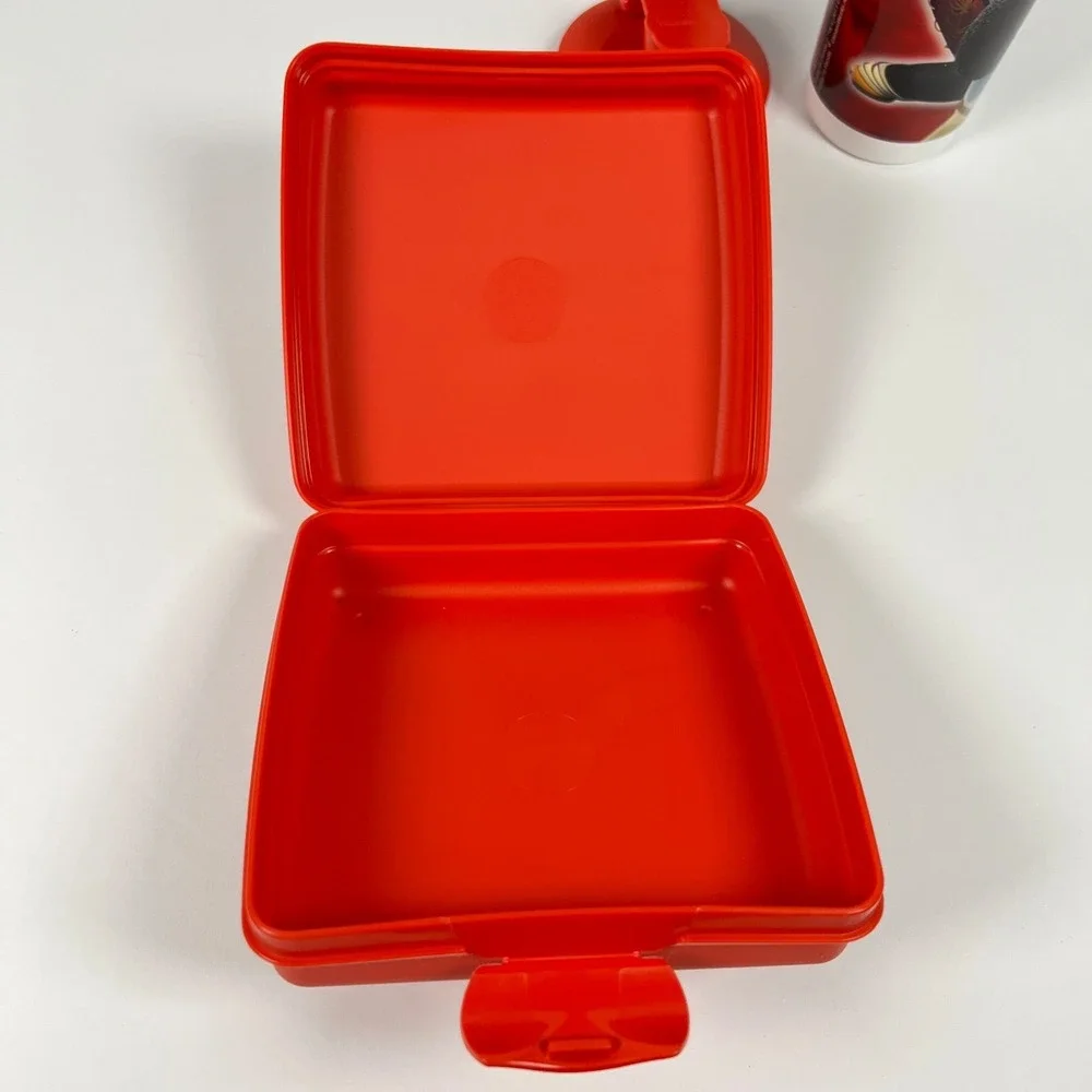 Tupperware Kung Fu Panda Kids Lunch Set Sandwich Keeper #3752, 2 Tumbler #5107